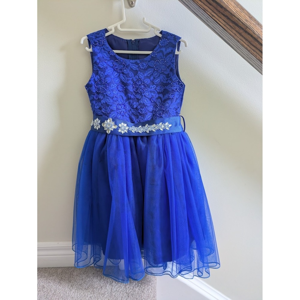 Fancy Kids Royal Blue Lace & Tulle Party Dress – Size 2T